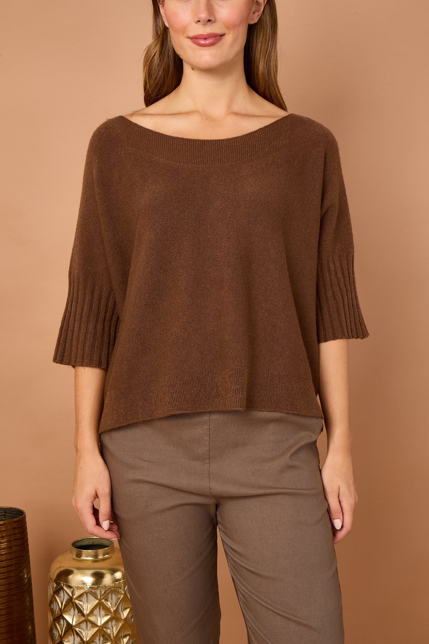RIBBED EDGE BOXY FIT JUMPER