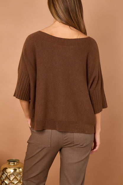 RIBBED EDGE BOXY FIT JUMPER