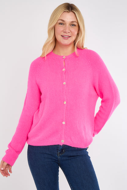 Alpaca Round Neck Cardigan