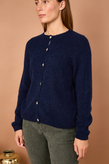 Alpaca Round Neck Cardigan