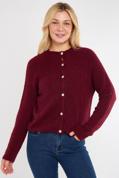 Alpaca Round Neck Cardigan
