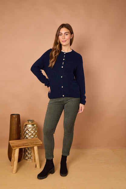 Alpaca Round Neck Cardigan