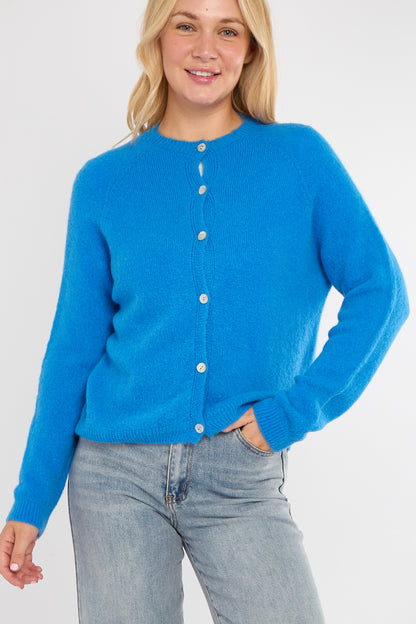 Alpaca Round Neck Cardigan