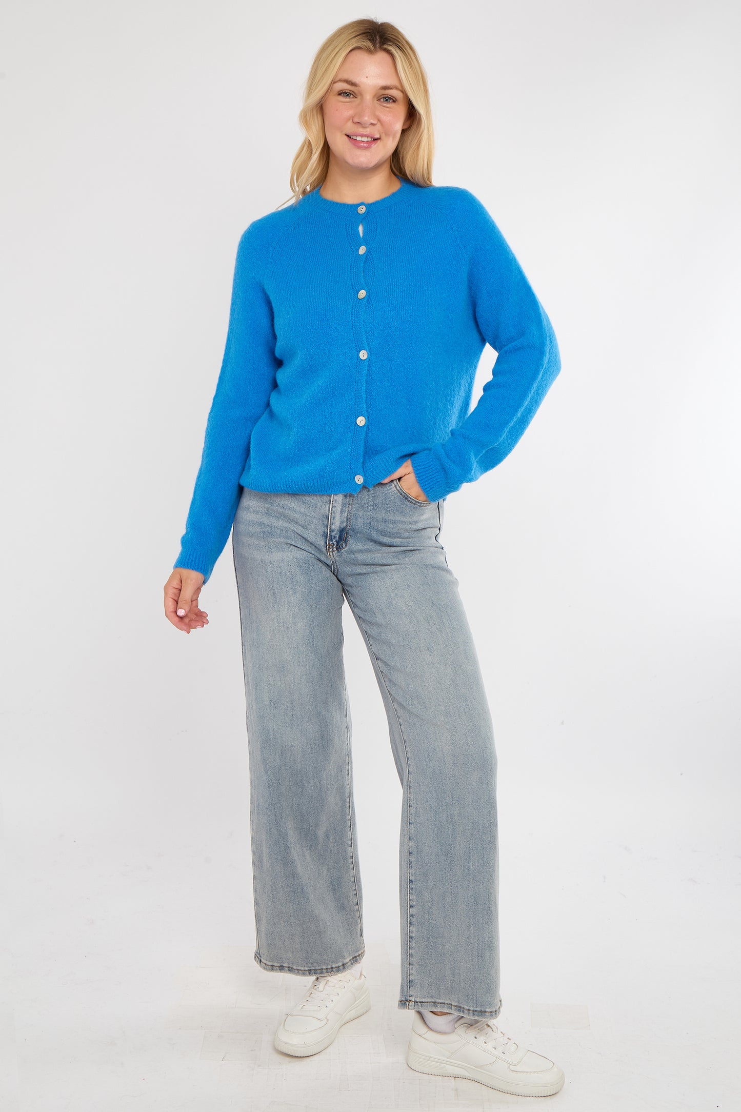 Alpaca Round Neck Cardigan