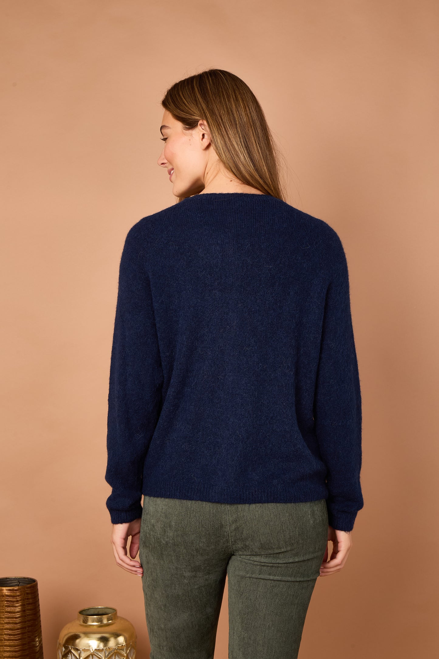 Alpaca Round Neck Cardigan
