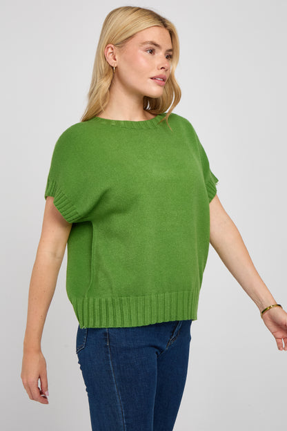 CREW NECK CAP SLEEVE JUMPER