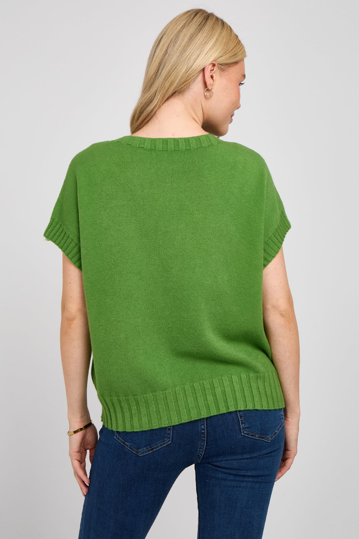CREW NECK CAP SLEEVE JUMPER