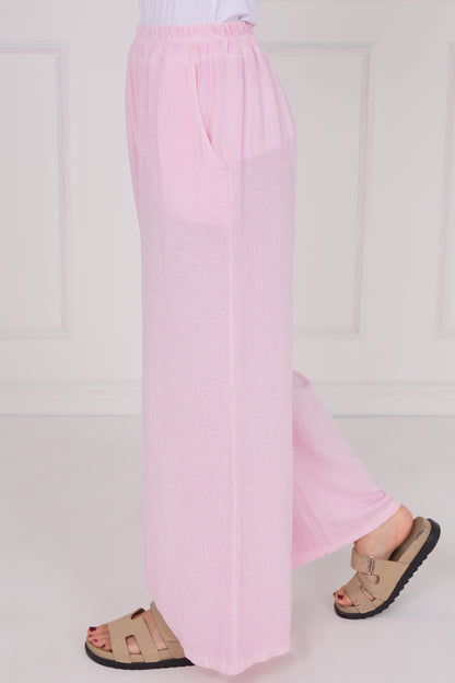 WASHED LINEN TWO POCKETS TROUSERS