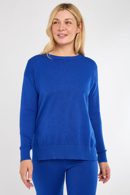RIBBED HEM SOFT KNITTED JUMPER
