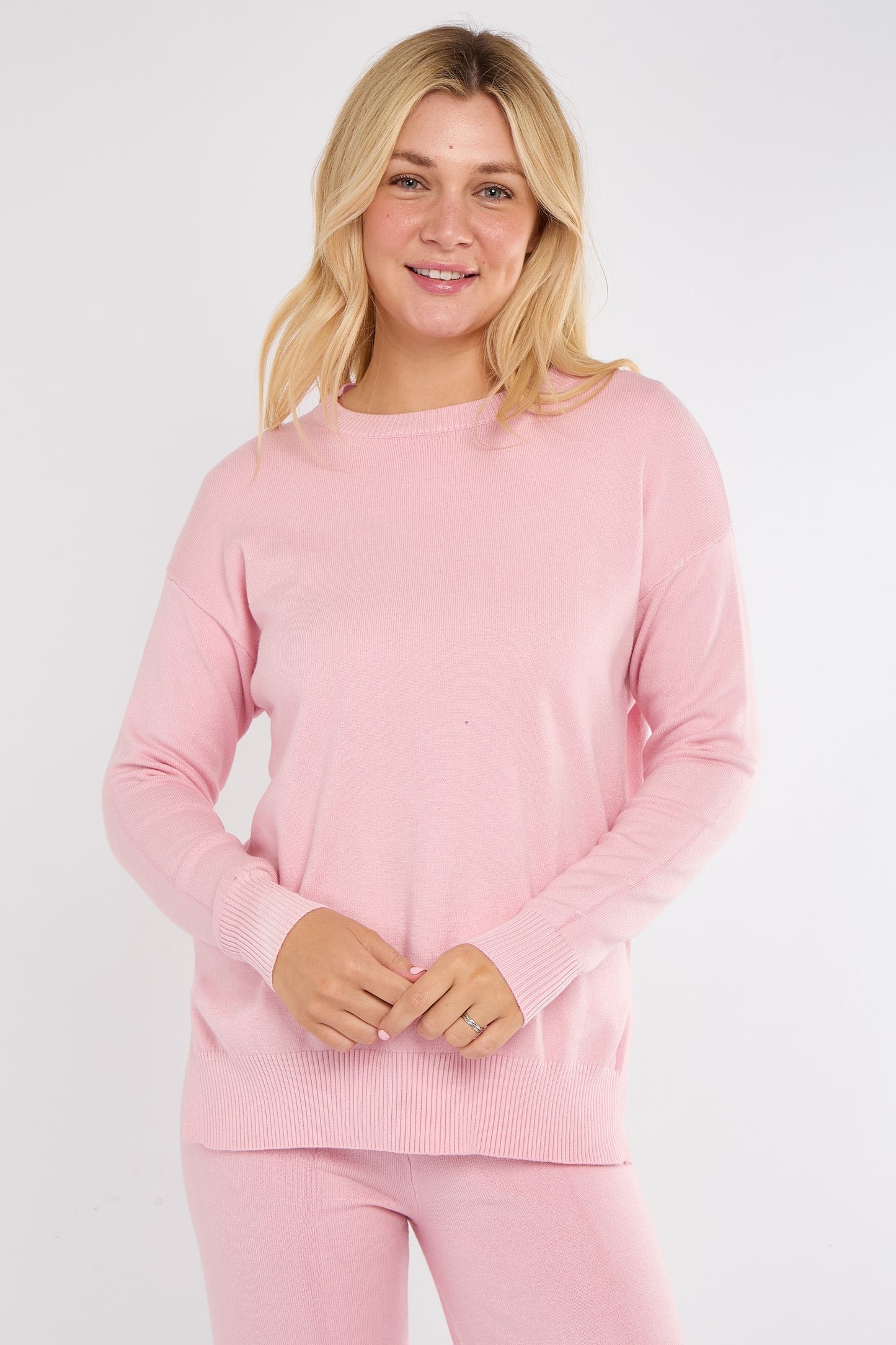 Ribbed Hem Soft Knitted Jumper