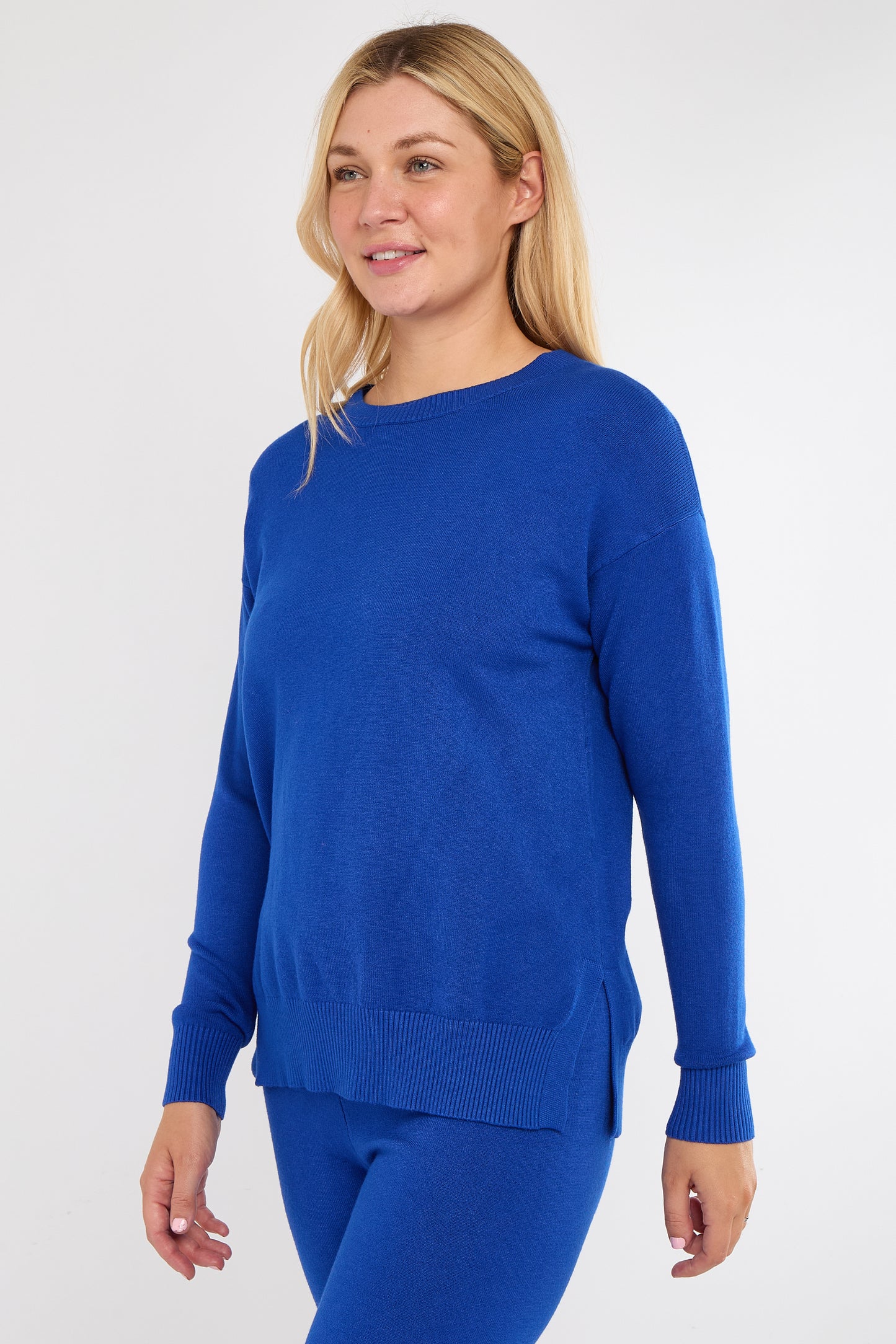 RIBBED HEM SOFT KNITTED JUMPER