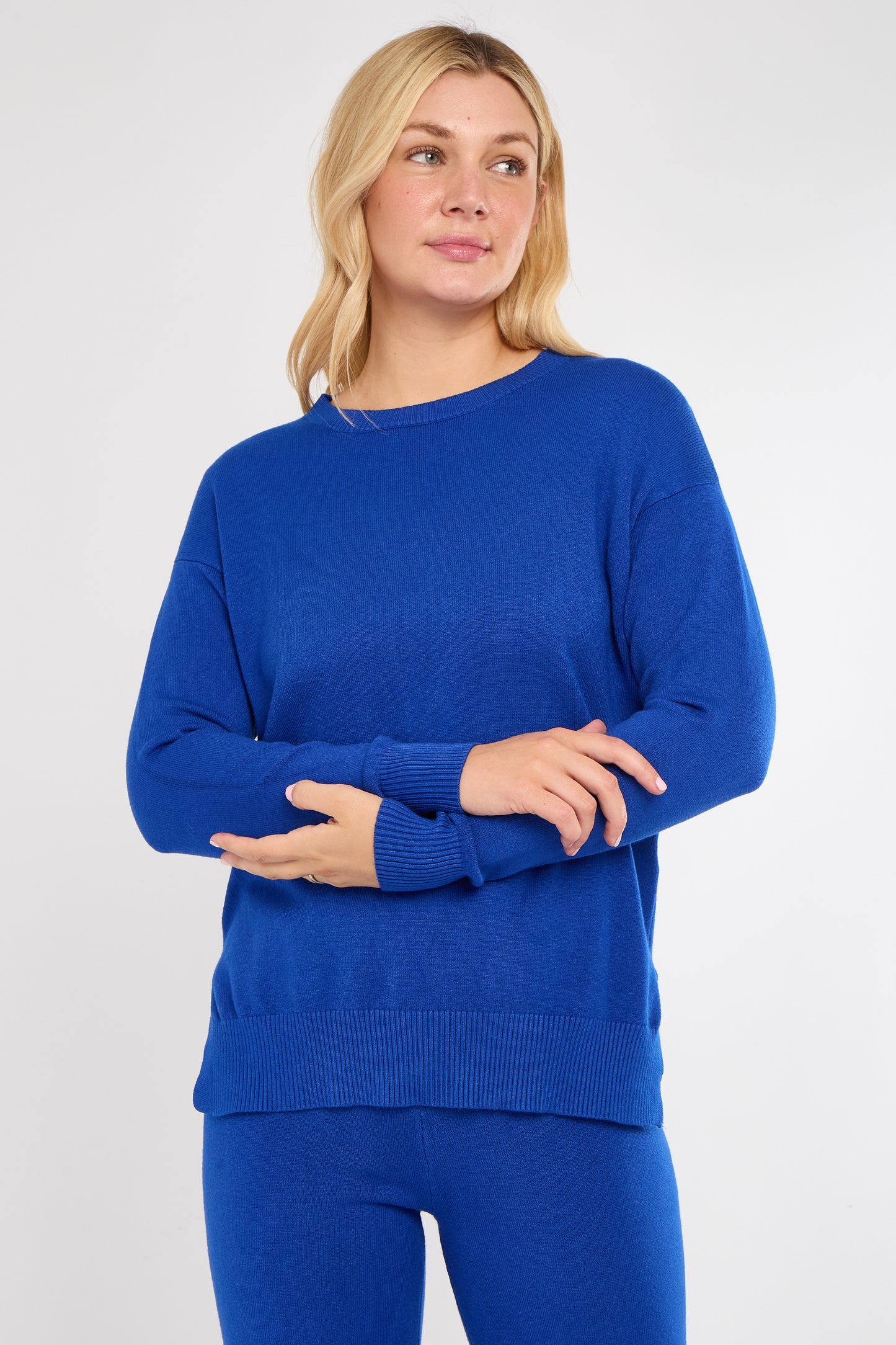 Ribbed Hem Soft Knitted Jumper