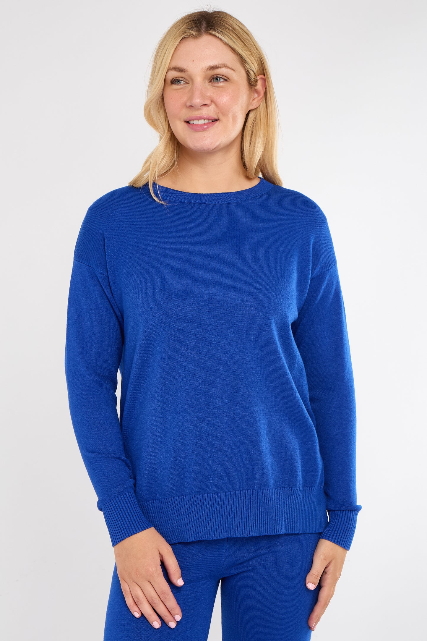 RIBBED HEM SOFT KNITTED JUMPER