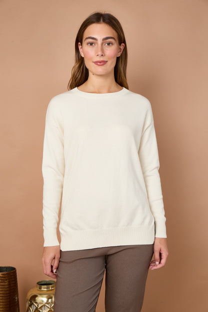 RIBBED HEM SOFT KNITTED JUMPER