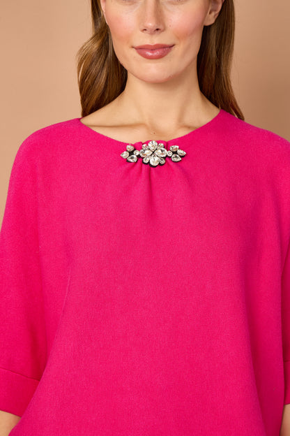 FOLDED SLEEVE CRYSTAL JUMPER