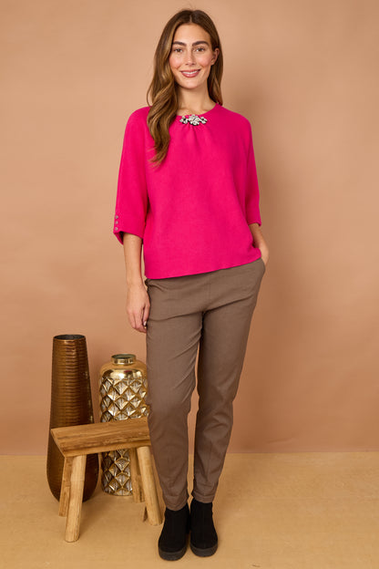 FOLDED SLEEVE CRYSTAL JUMPER