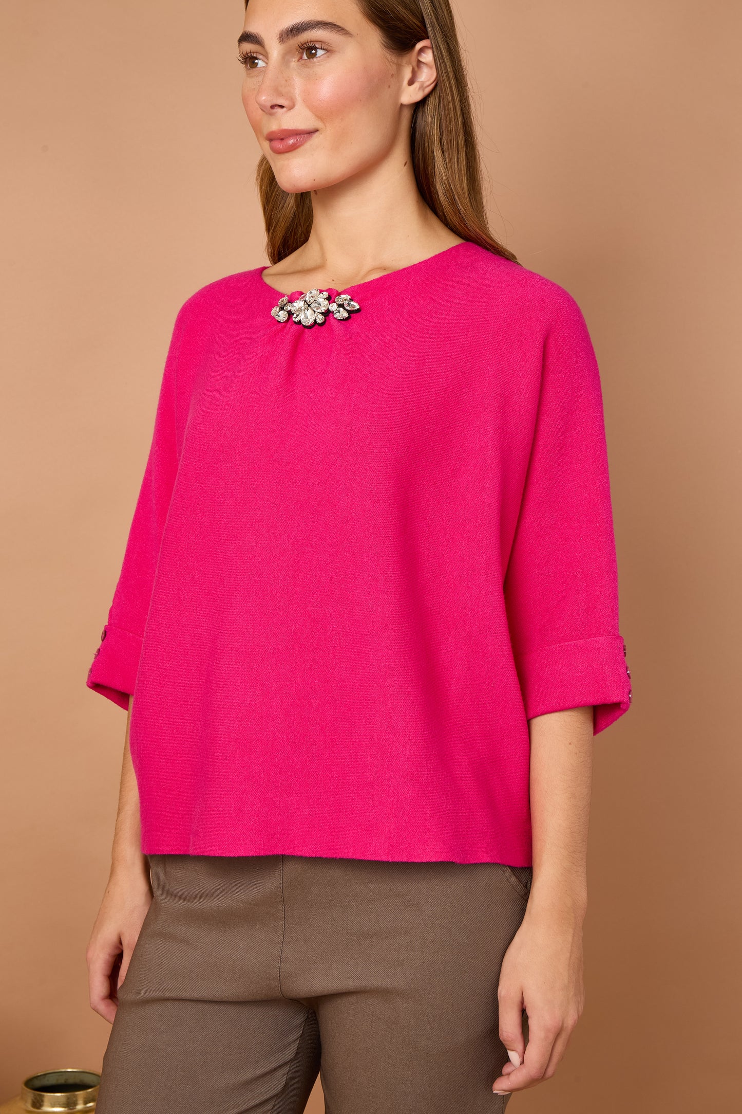 FOLDED SLEEVE CRYSTAL JUMPER