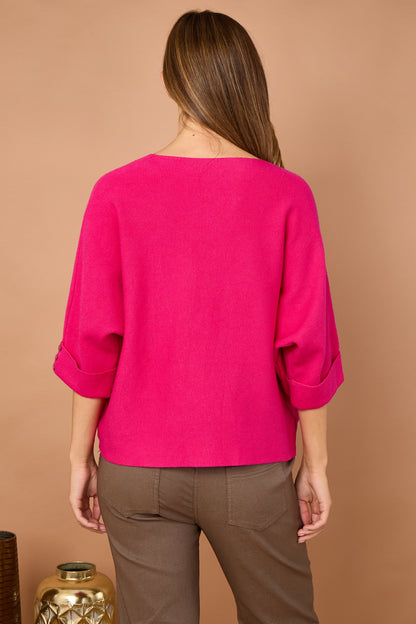 FOLDED SLEEVE CRYSTAL JUMPER