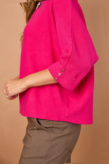 FOLDED SLEEVE CRYSTAL JUMPER