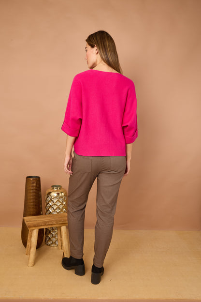 FOLDED SLEEVE CRYSTAL JUMPER