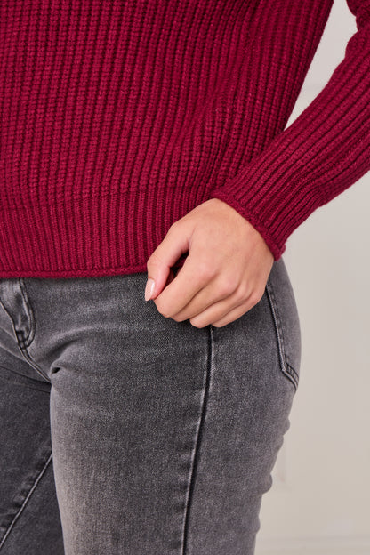 RIBBED TURTLE NECK JUMPER