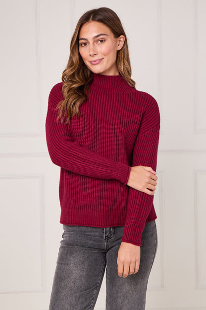 RIBBED TURTLE NECK JUMPER