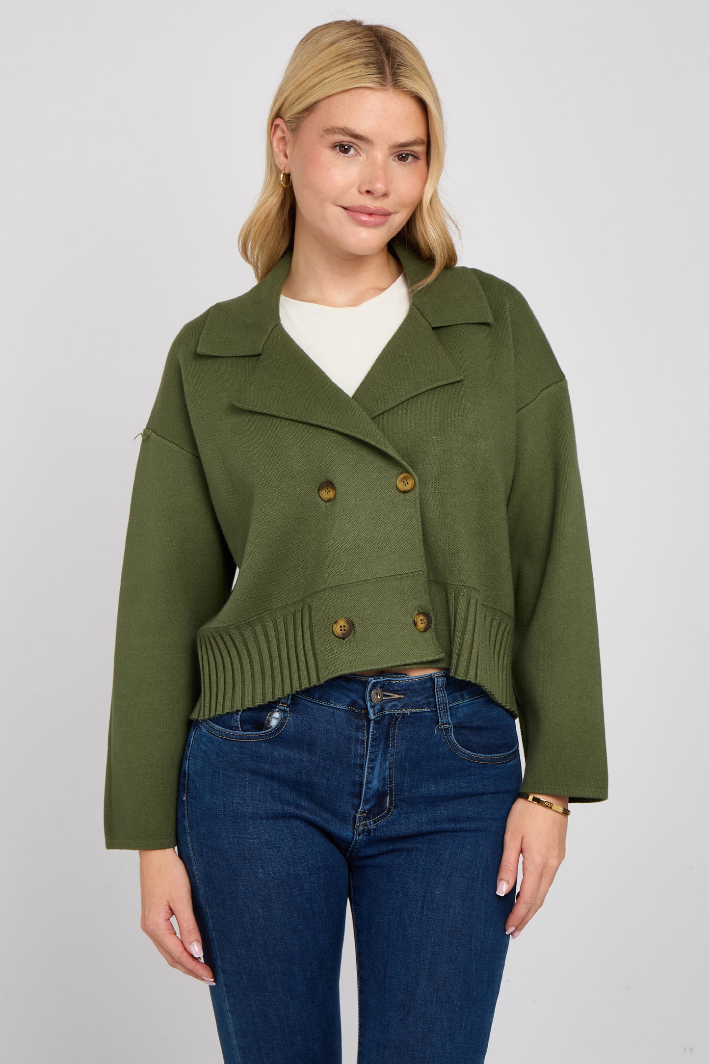 DOUBLE BREASTED KNITTED JACKET