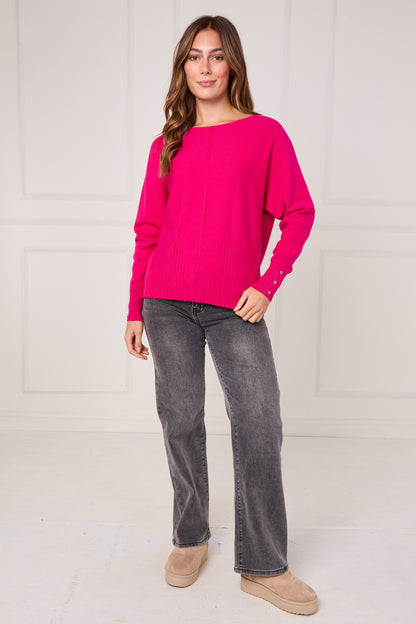 SEAM FRONT RIBBED BOTTOM JUMPER