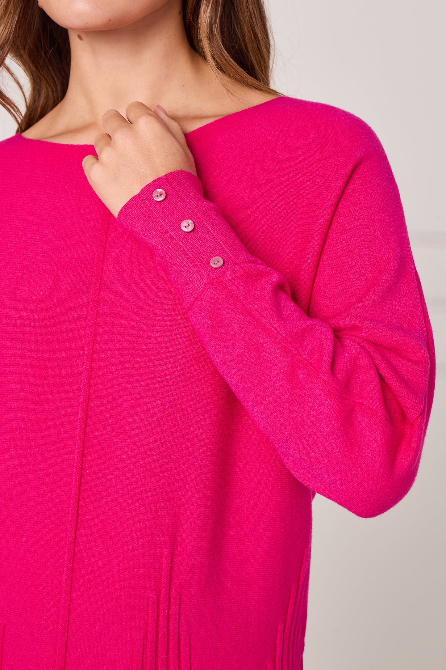 SEAM FRONT RIBBED BOTTOM JUMPER