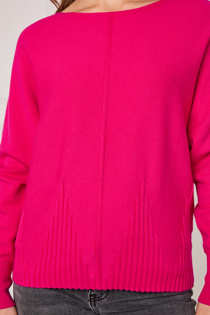 SEAM FRONT RIBBED BOTTOM JUMPER