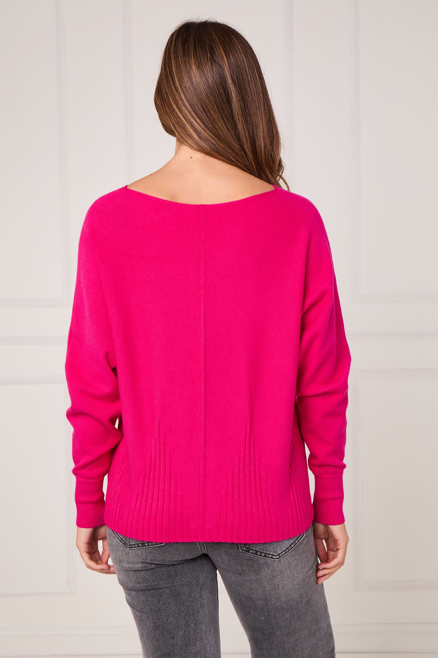 SEAM FRONT RIBBED BOTTOM JUMPER