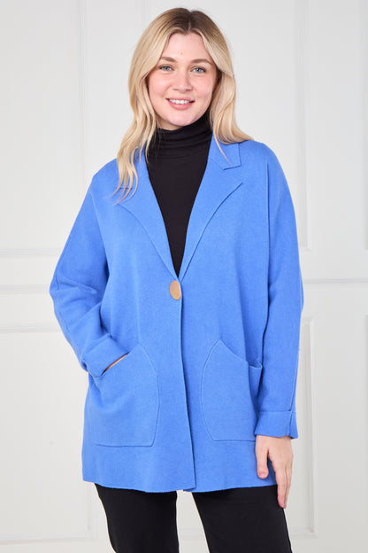 GOLD BUTTON FOLDED SLEEVE JACKET