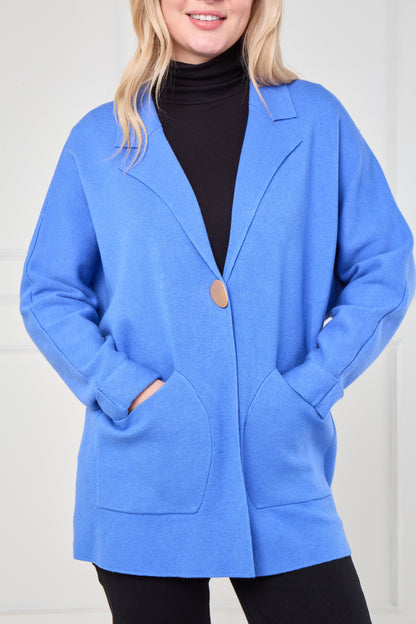 GOLD BUTTON FOLDED SLEEVE JACKET