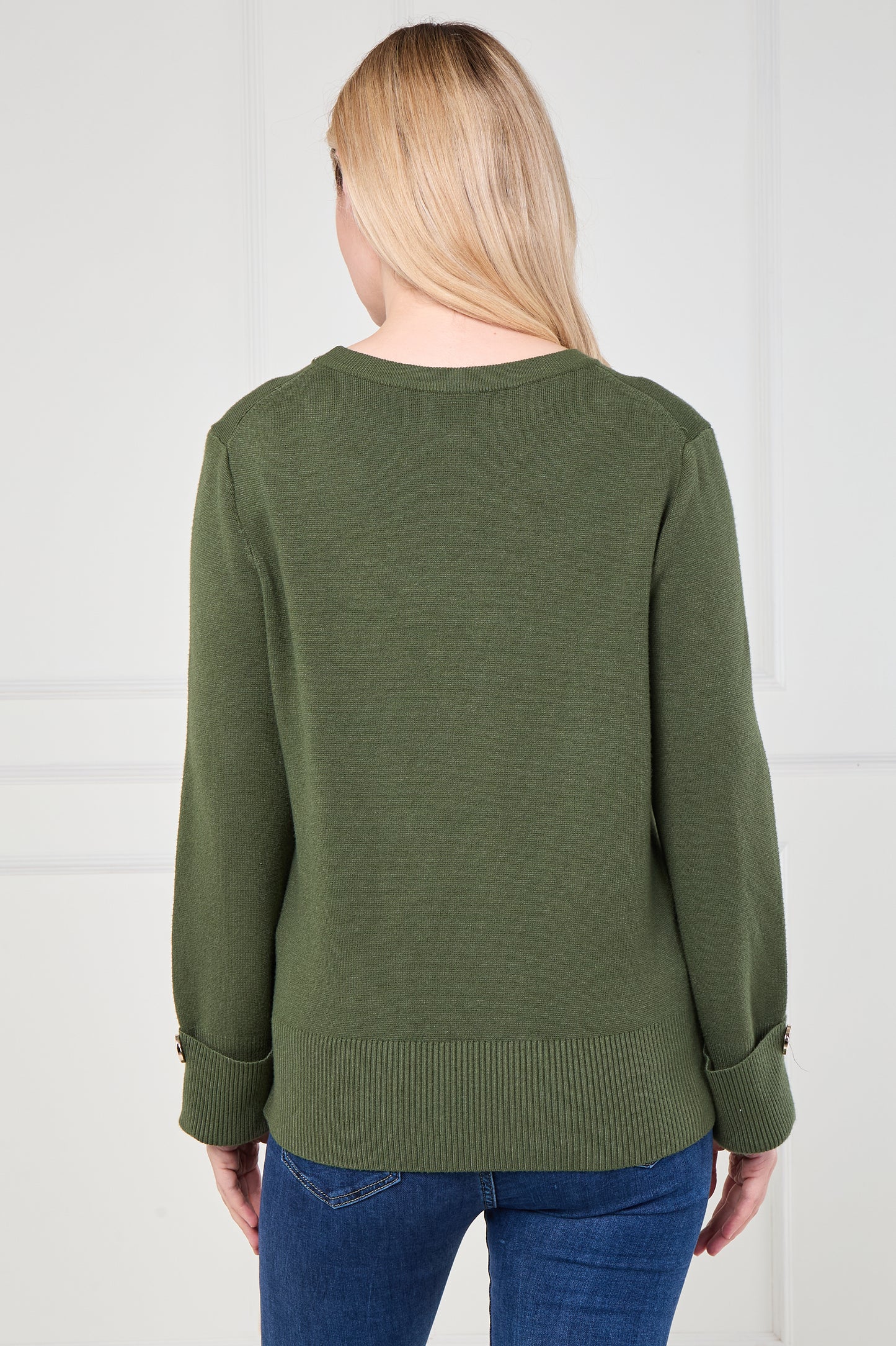 CREW NECK GOLD BUTTONS JUMPER