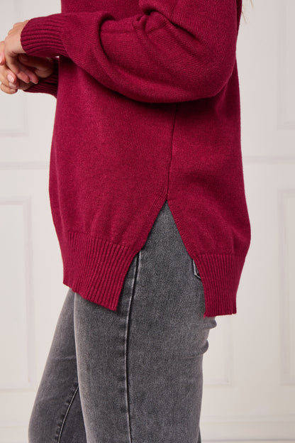 RIBBED MOCK NECK JUMPER