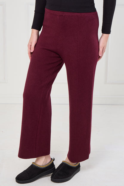 FINE KNIT ELASTICATED WAIST TROUSERS