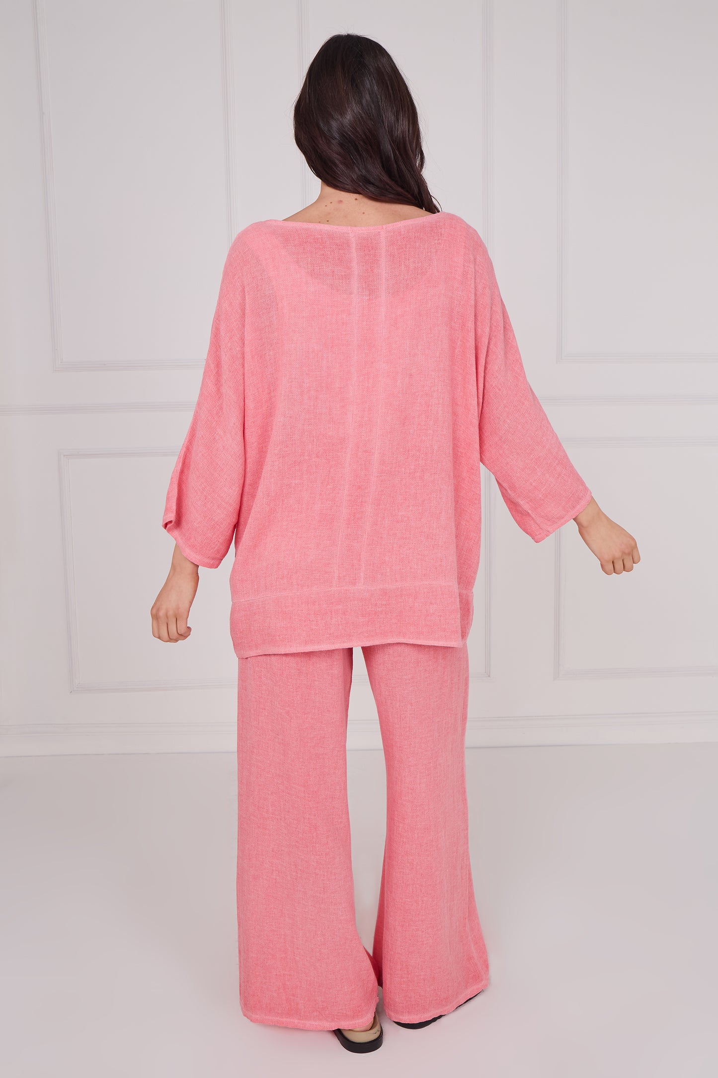 WASHED LINEN BACK DETAIL TOP