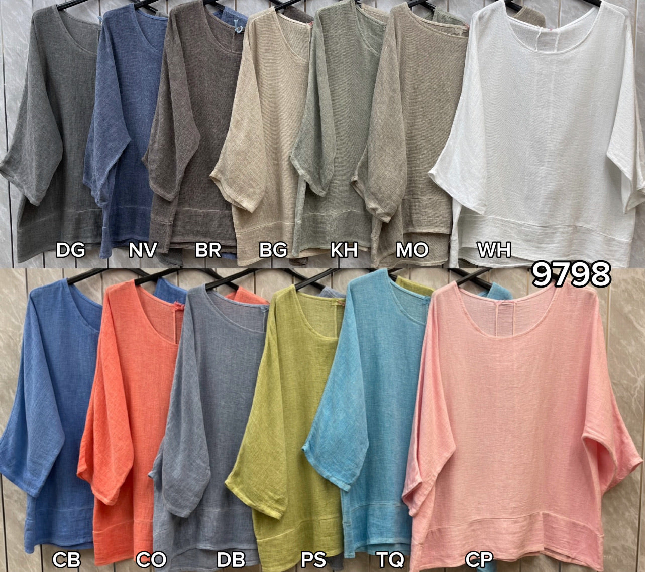 WASHED LINEN BACK DETAIL TOP