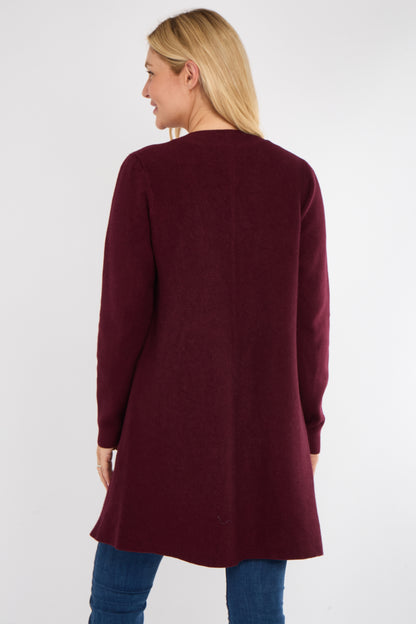 TWO POCKET FOLD EDGE CARDIGAN