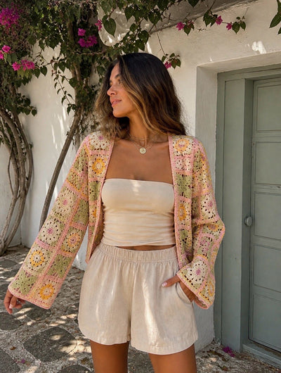 COLOURFUL CROCHET KIMONO