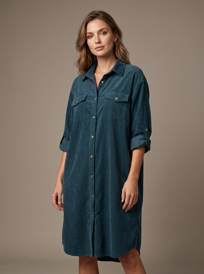FINE NEEDLECORD DRESS