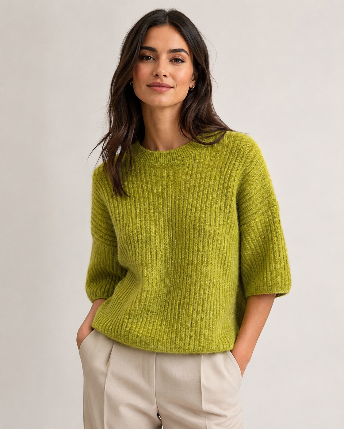 SCOOP NECK WOOL JUMPER
