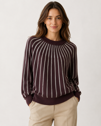 RIBBED GLITTER PATTERN JUMPER