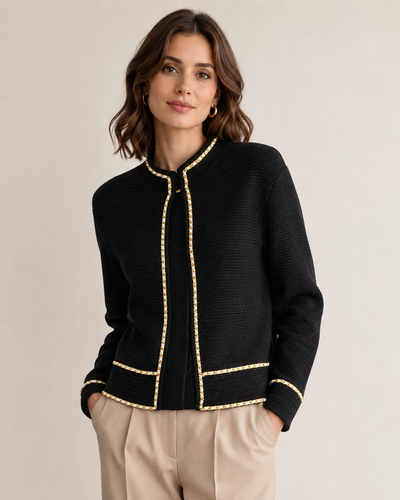 TEXTURED HIGH COLLAR JACKET
