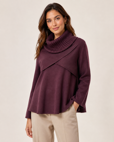RIBBED TURTLENECK BELT JUMPER