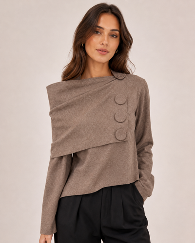 LONG SLEEVE BUTTON DETAIL JUMPER