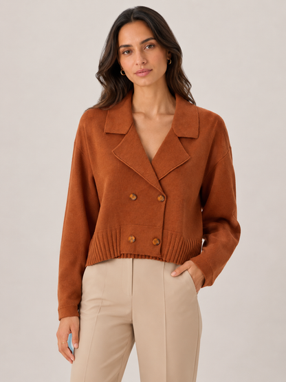 DOUBLE BREASTED KNITTED JACKET