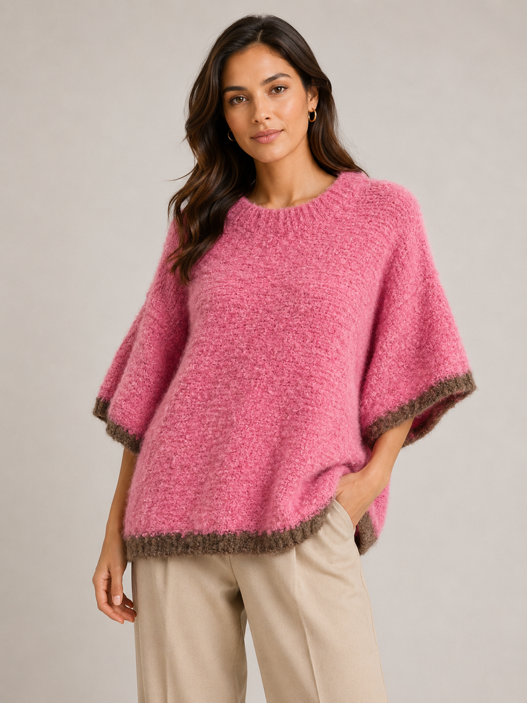 WOOL HALF SLEEVE JUMPER
