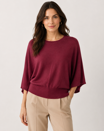 CREW NECK RIBBED TOP