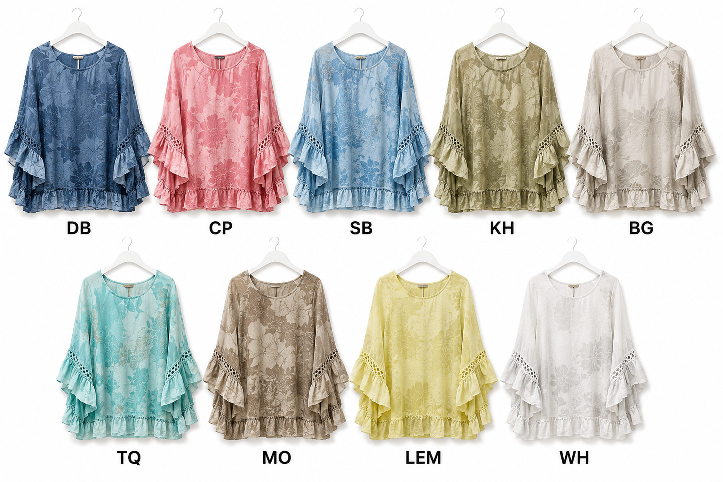 FLORAL PRINT ANGLAISE SLEEVE COTTON TOP